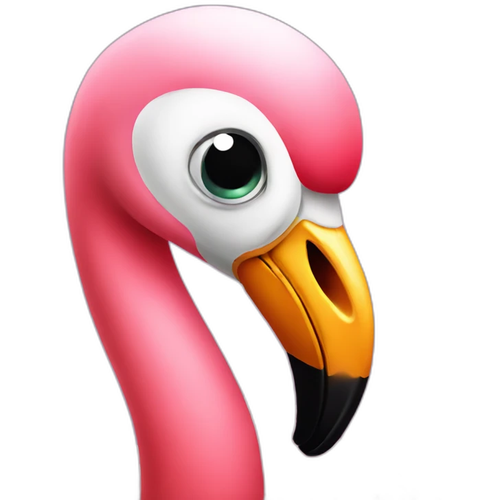 unhappy flamingo emoji