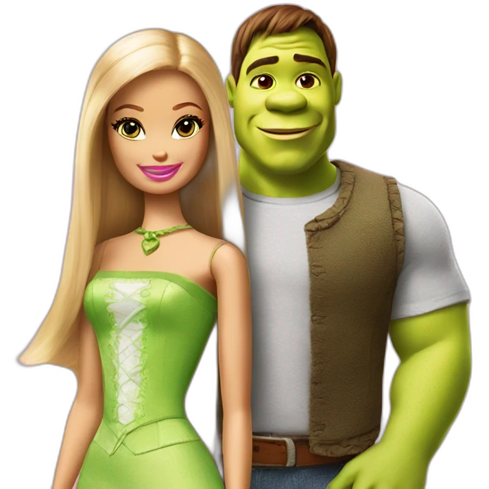 barbie and shrek emoji