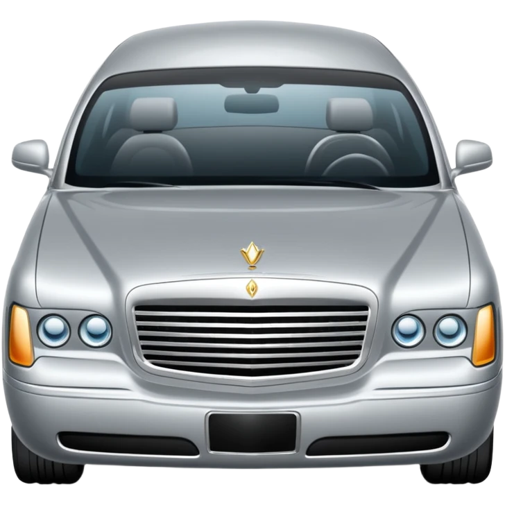 Luxury silver Limousine emoji