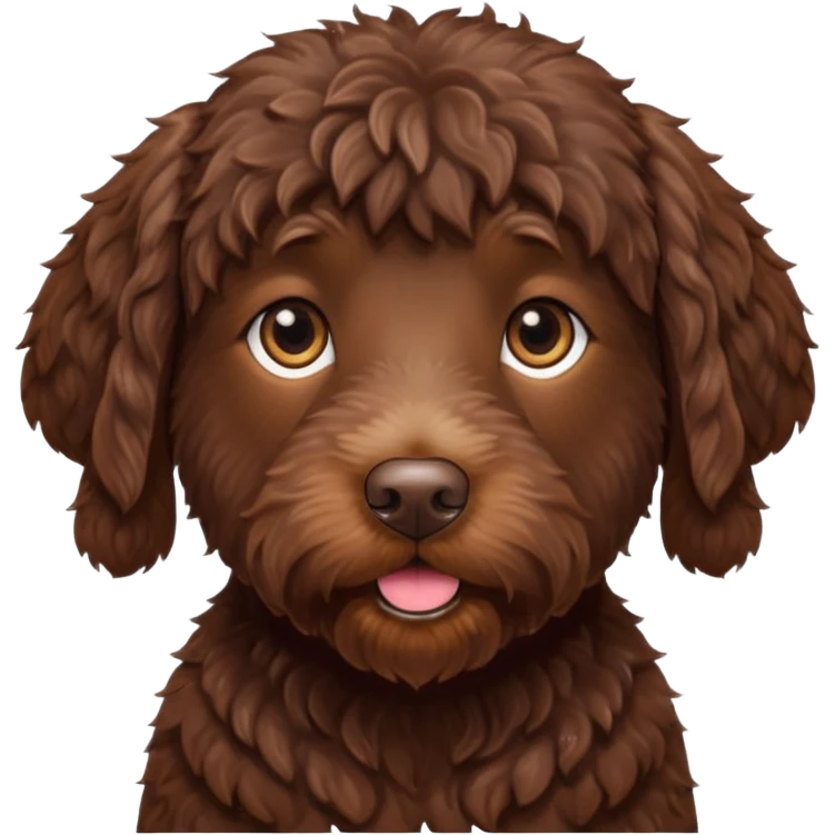 Chocolate labradoodle emoji