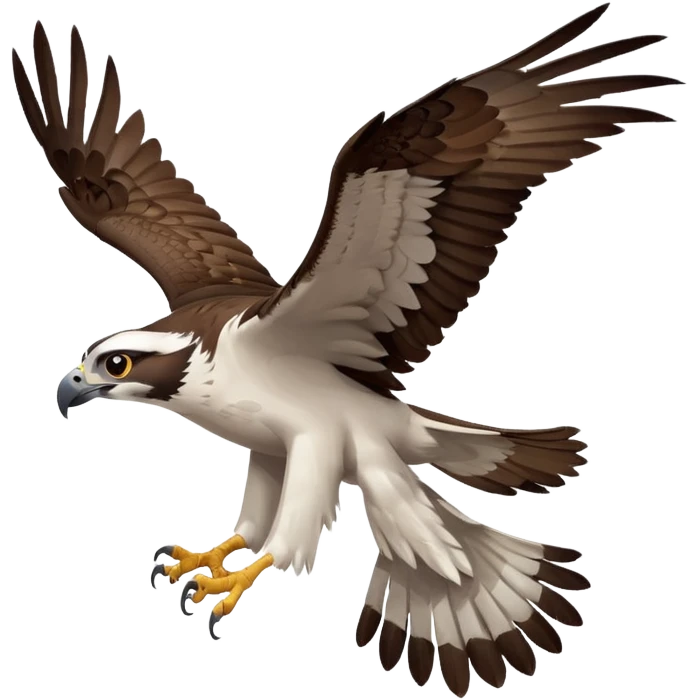 a completly white osprey flying emoji