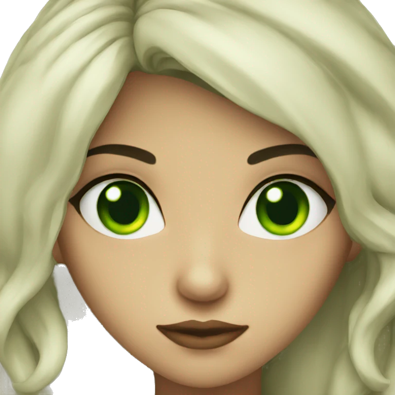bad girl with green eyes  emoji