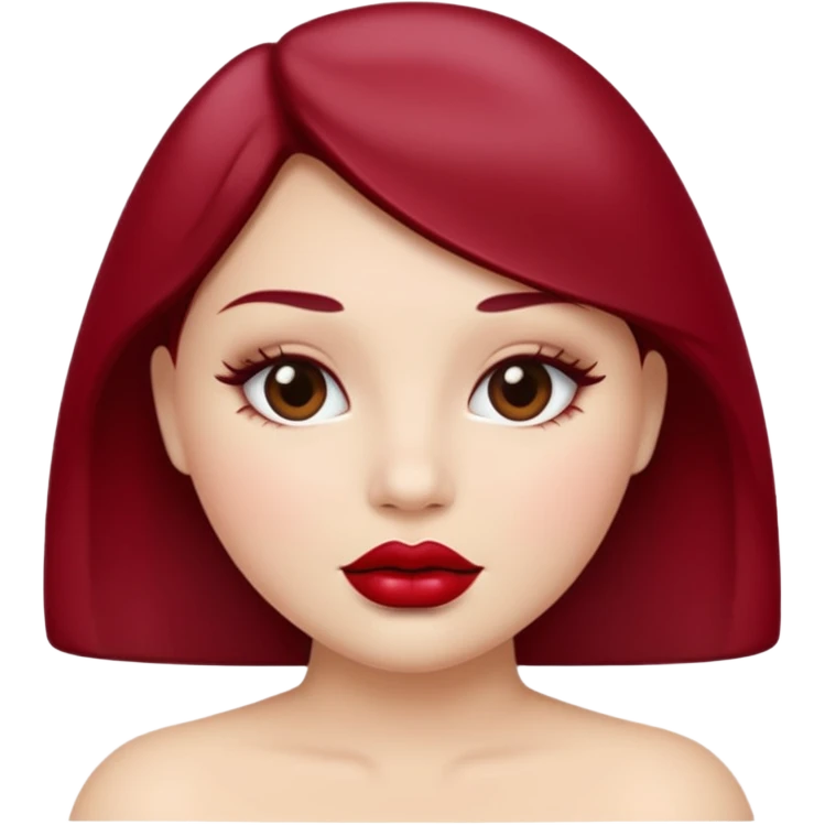 burgundy red lips emoji