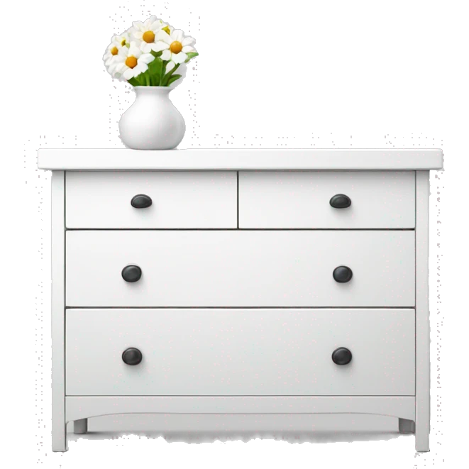 IKEA-white-dresser-with-vase emoji