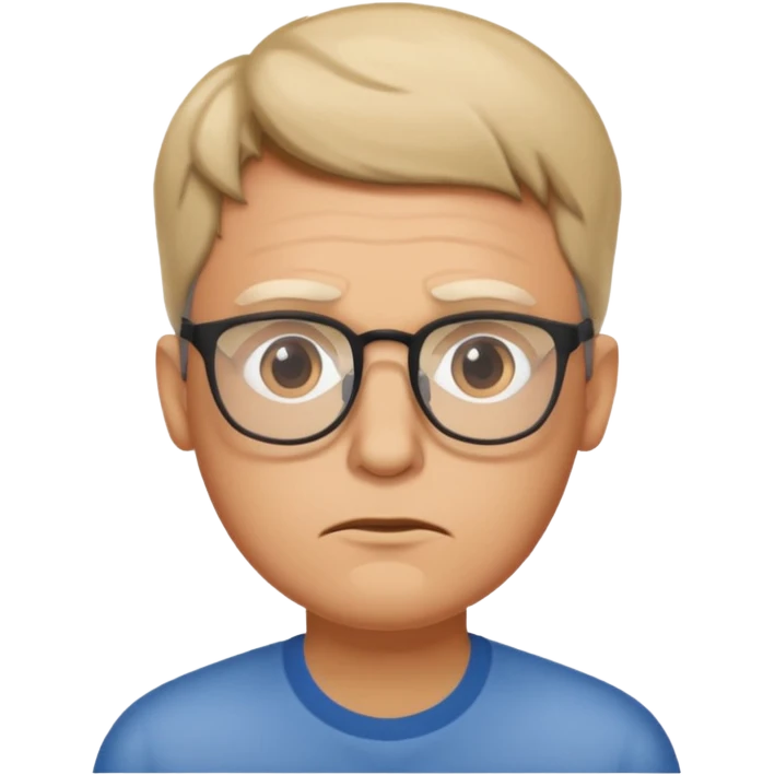 A man with glasses saying “ Are you mentally okay “! emoji