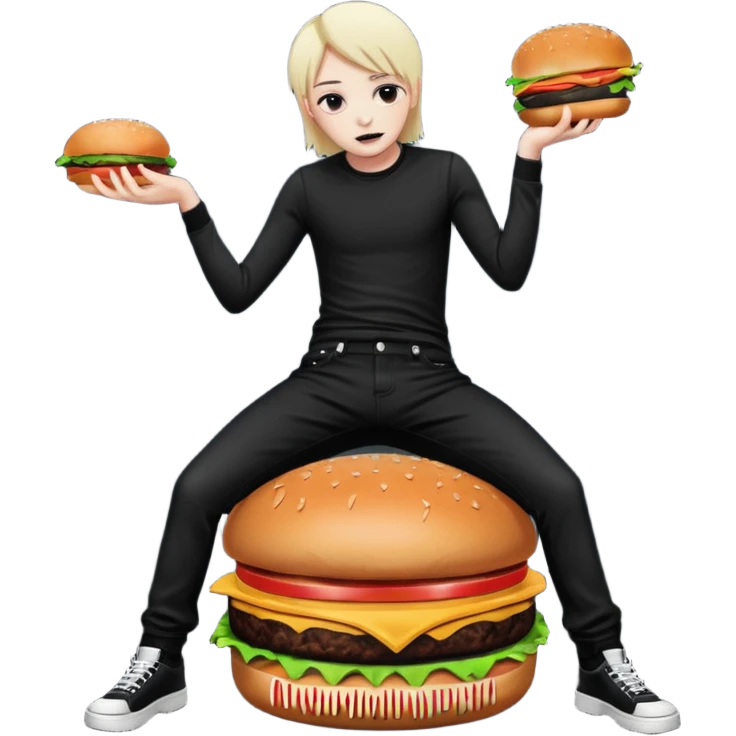 emo twerking on a burger cuh emoji
