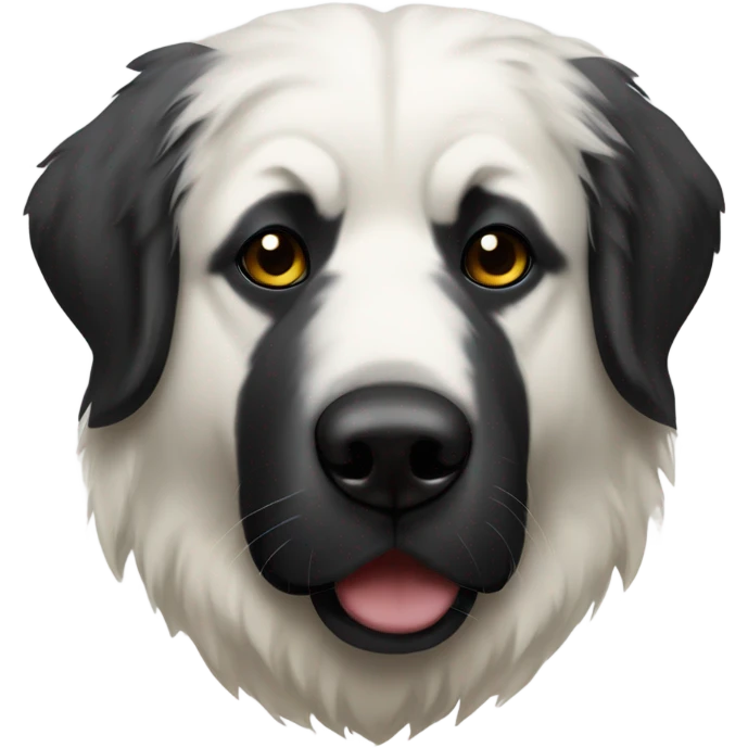 Great Pyrenees with black mask emoji