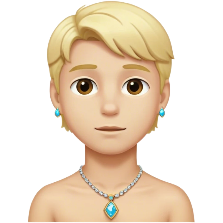 blonde boy with jewelry emoji