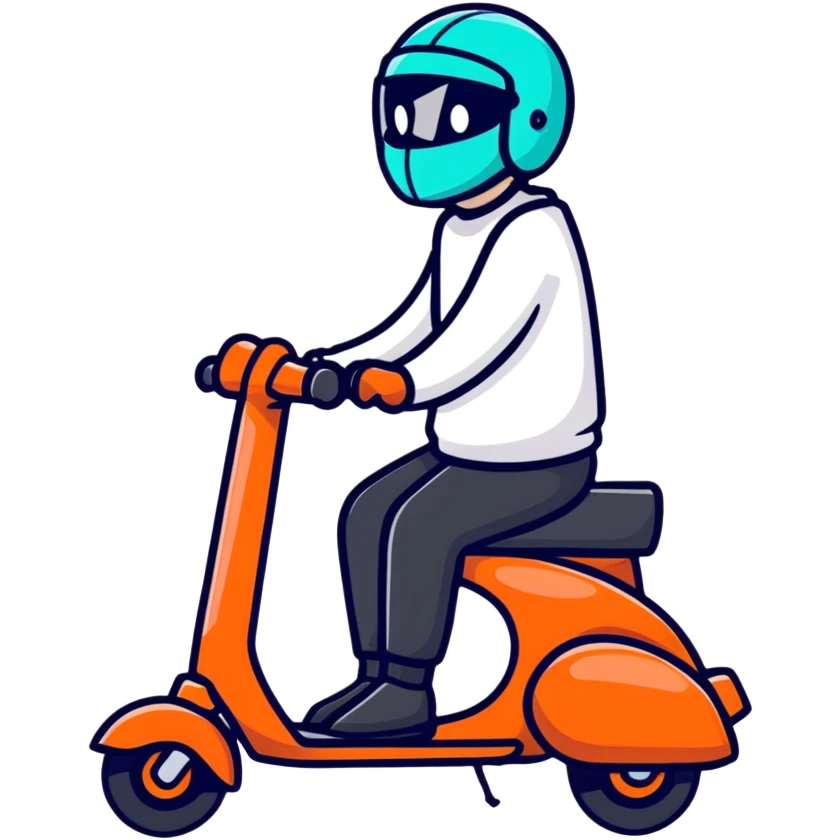 person riding a scooter emoji