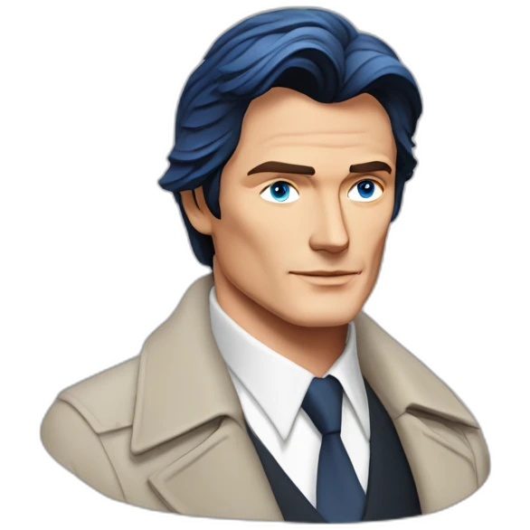 Alain delon science fiction detective blue eyes red hair emoji