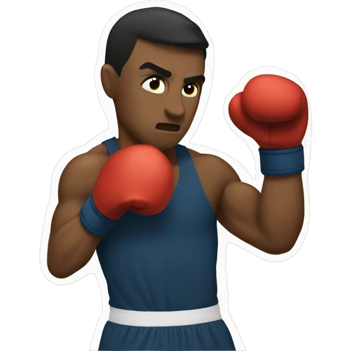 A boxer punching emoji