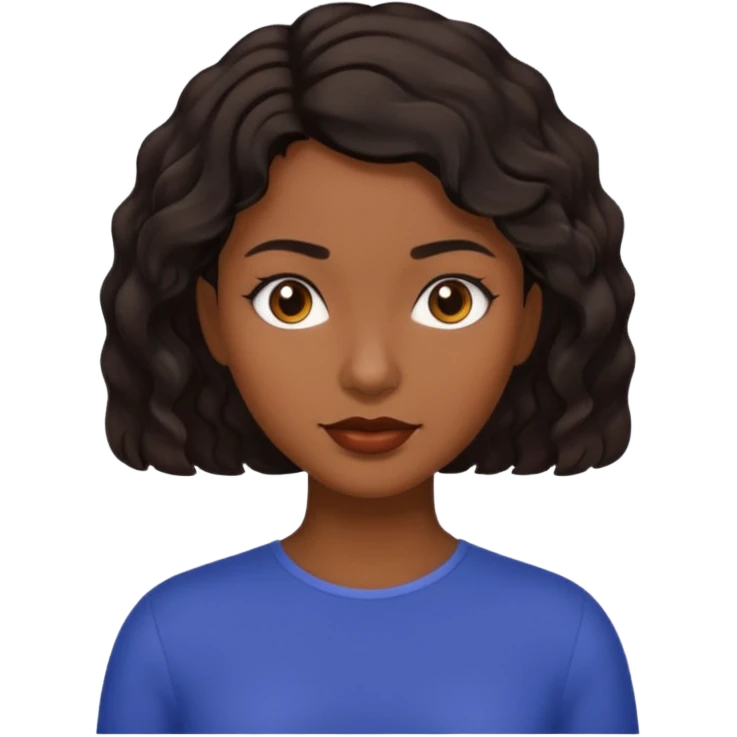 dark very short wavy hair woman emoji