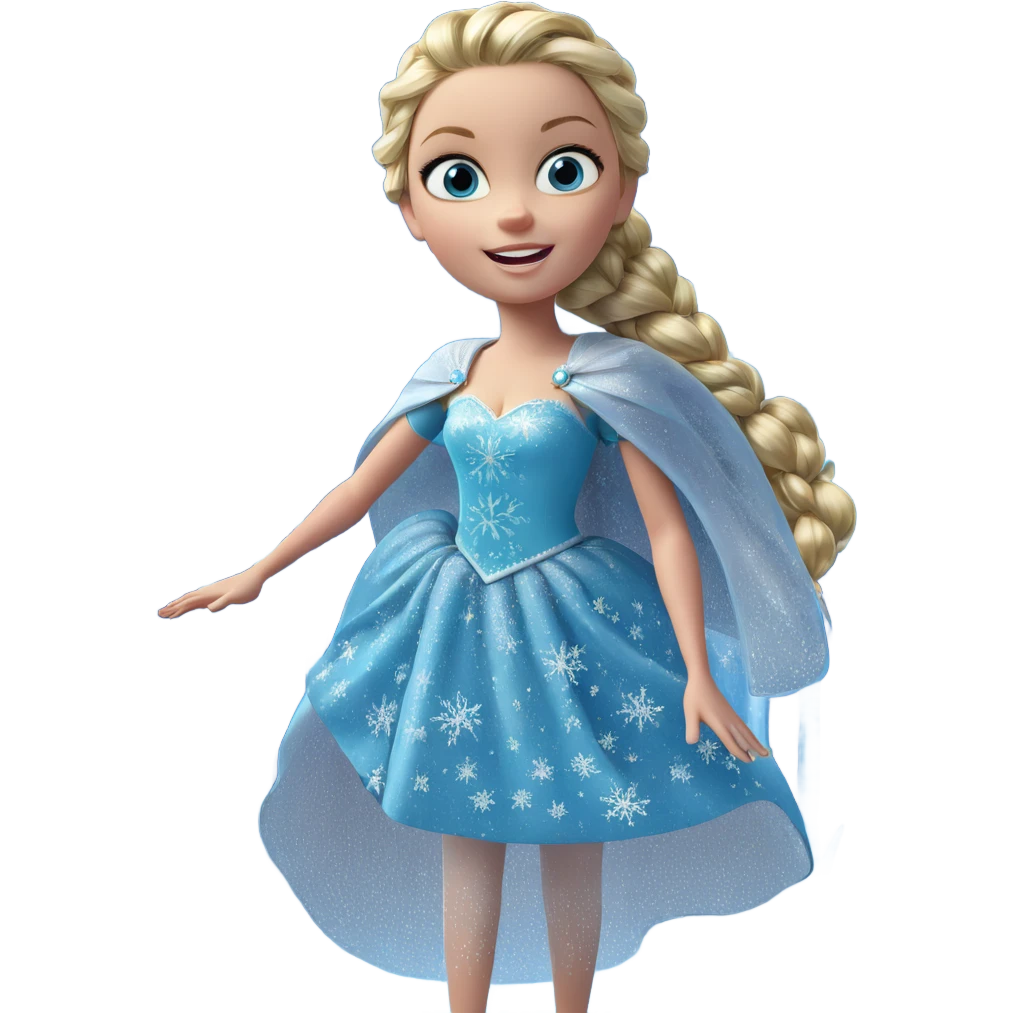 little elsa in snowflakes emoji