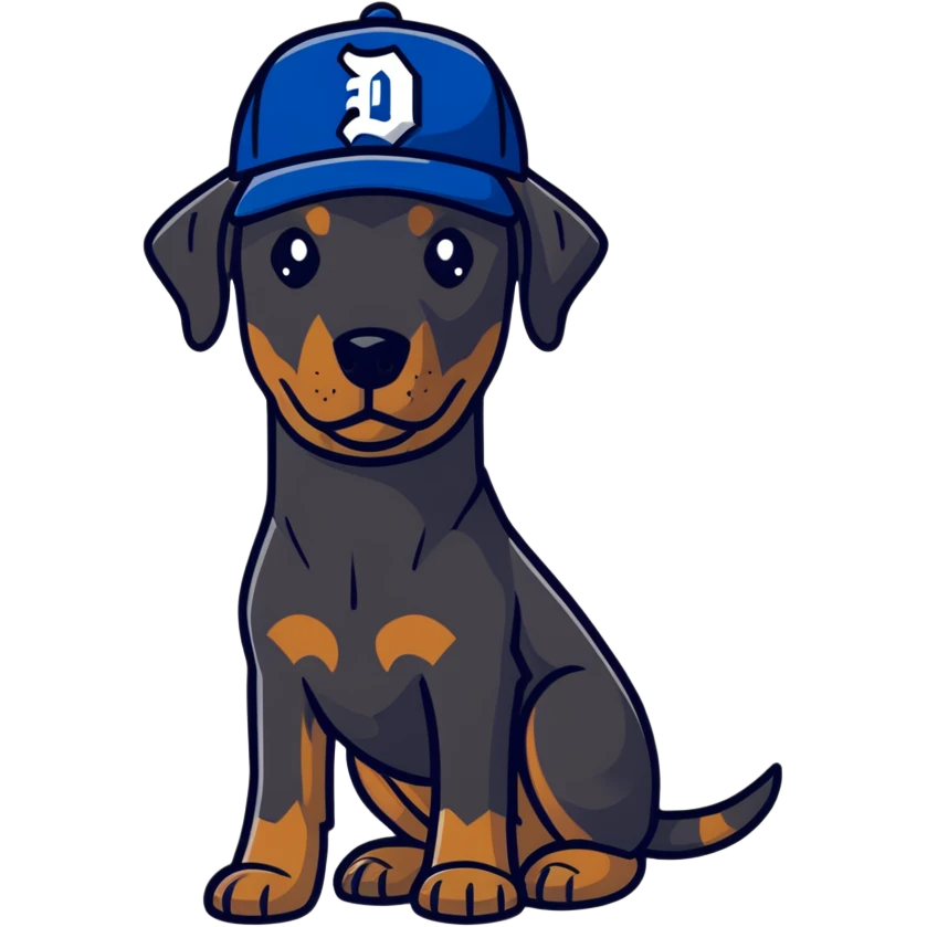 BROWN EUROPEAN DOBERMAN DODGER FAN emoji