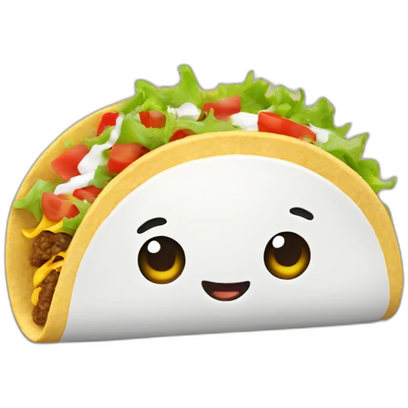 taco with sour cream emoji