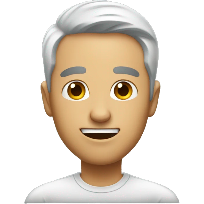 man pointing his ear emoji