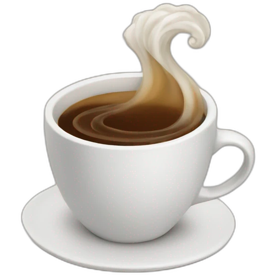 a wave of coffee in a cup emoji