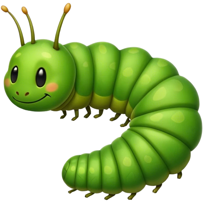 Caterpillar sleeping emoji