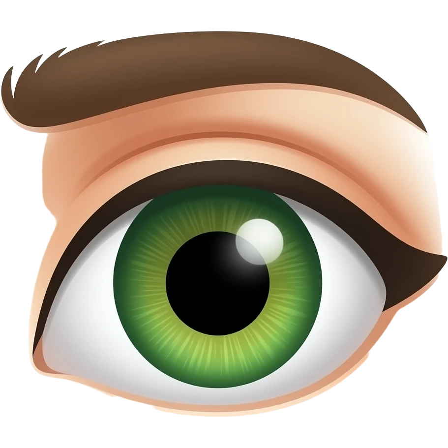 Olhos verde com castanho misturado mais pro marrom emoji