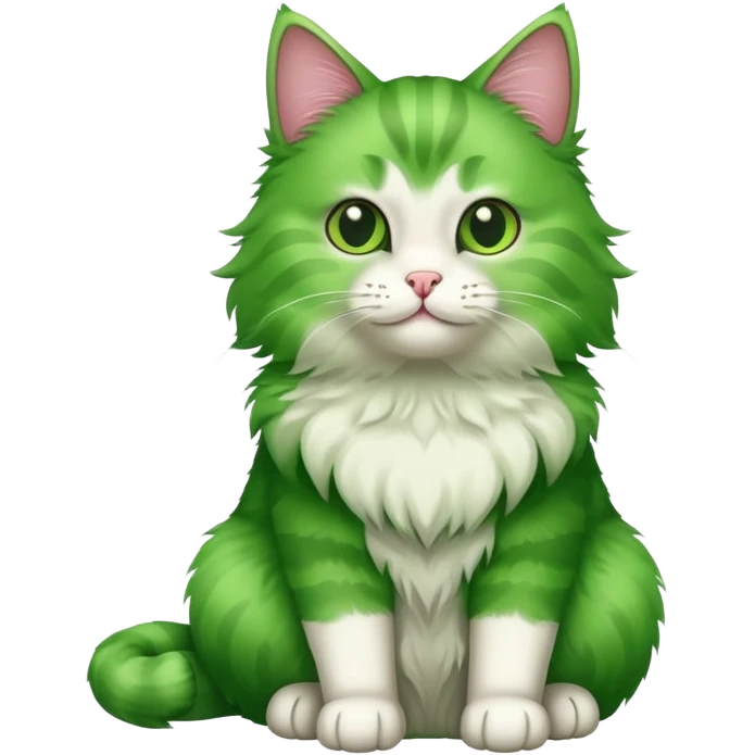 Cat green emoji