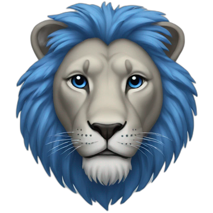 Blue lion emoji