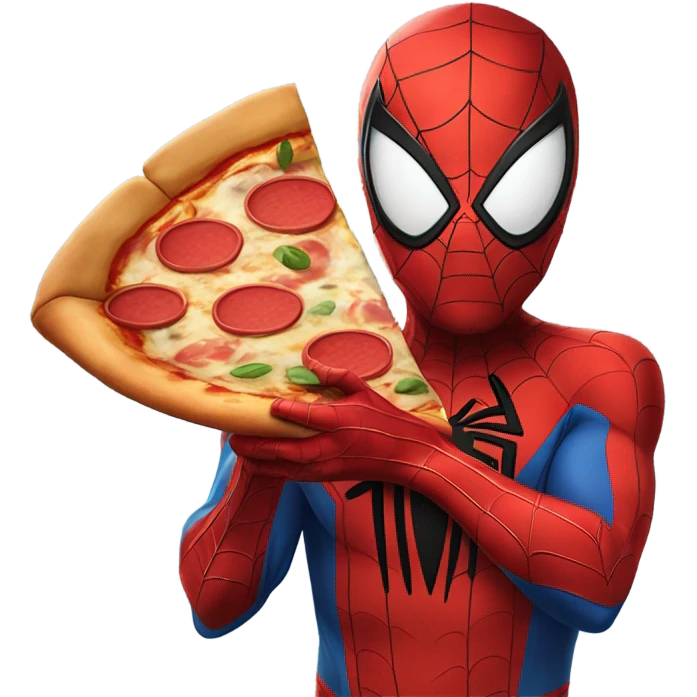 Spider-man pizza time emoji