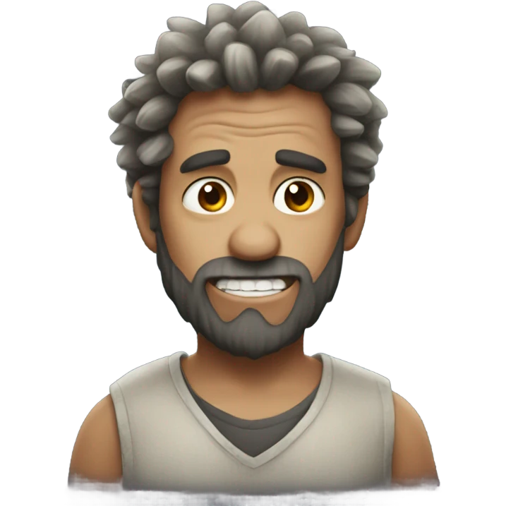 Toothless hairy goon emoji