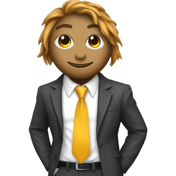 kite mascot business suit emoji