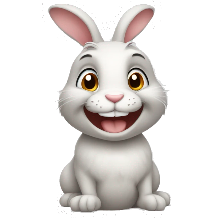 Rabbit smiling emoji