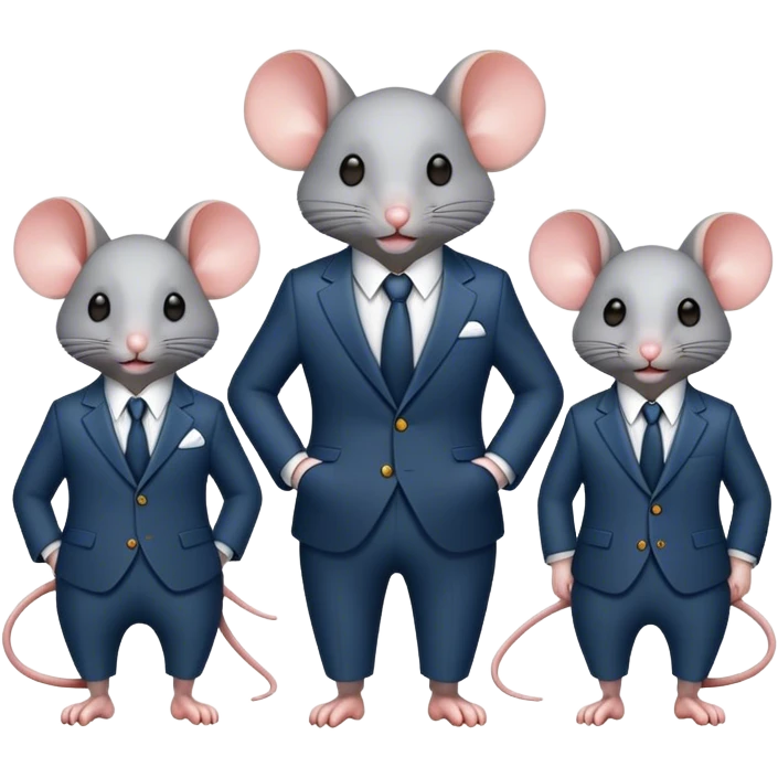 Crowd of mice in suits  emoji