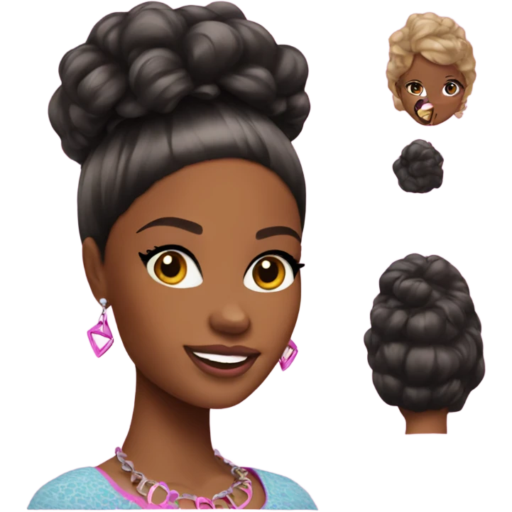 African American Barbie emoji