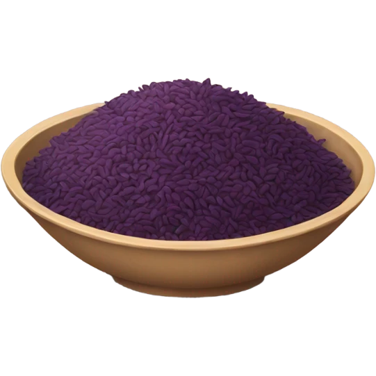 korean purple rice in a bowl emoji