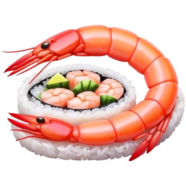 Shrimp sushi emoji