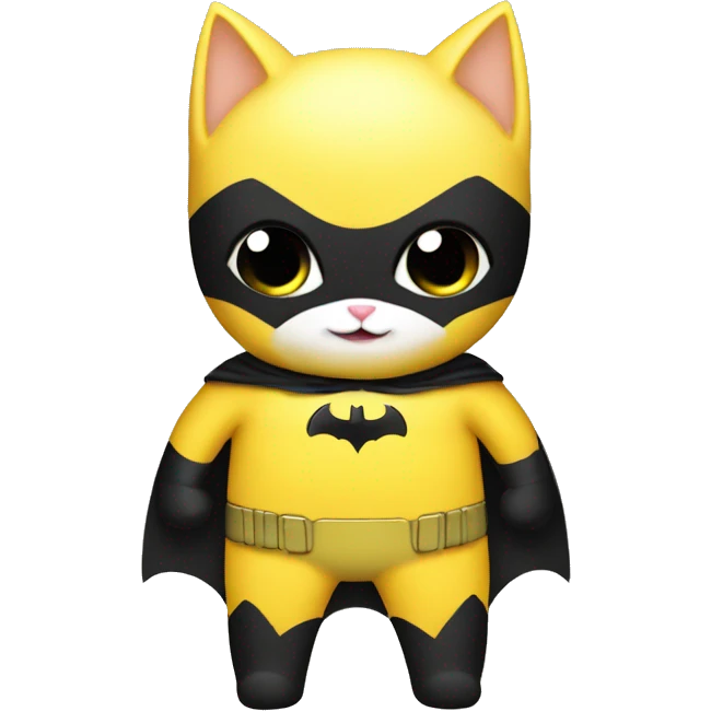 Banana cat dress as batman emoji