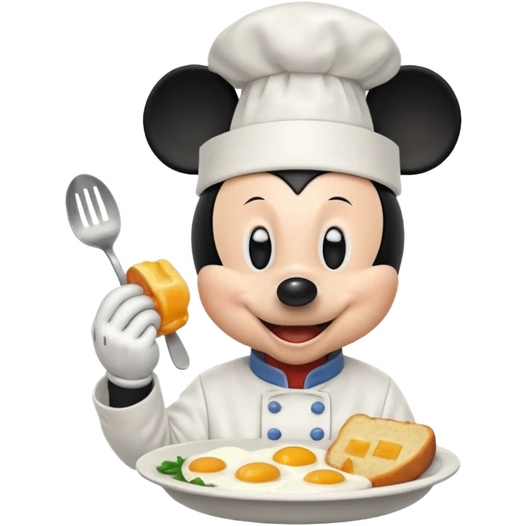 Breakfast with mickey mouse emoji