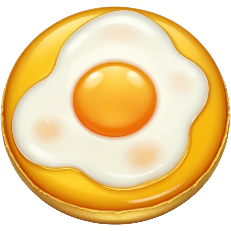 Fried egg without egg white emoji