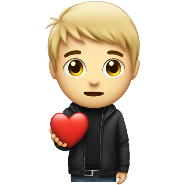 Emo guy with a heart emoji
