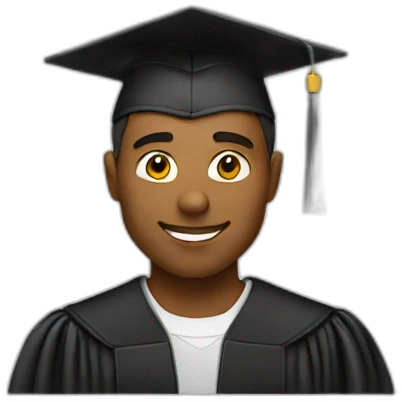 a man college graduate  emoji