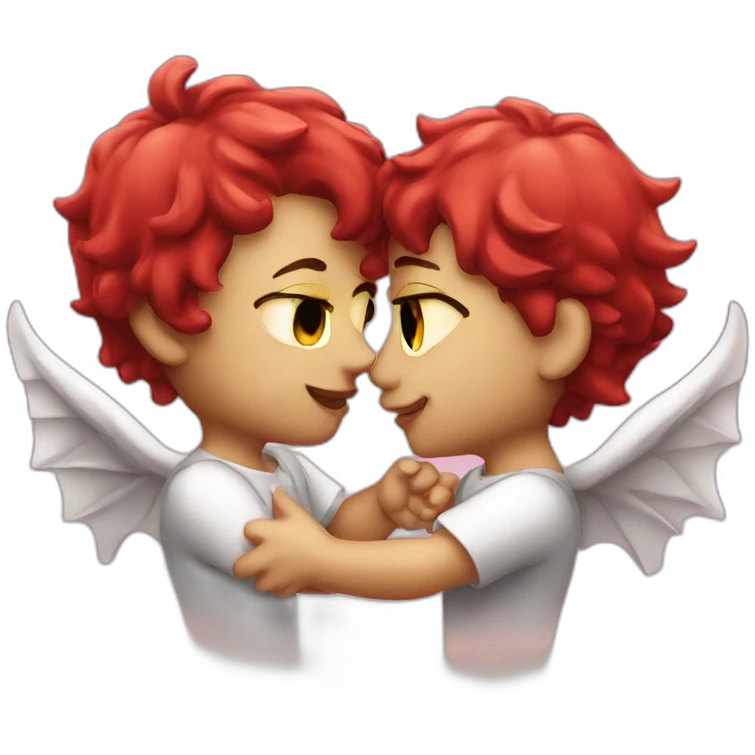 devil kiss angel emoji