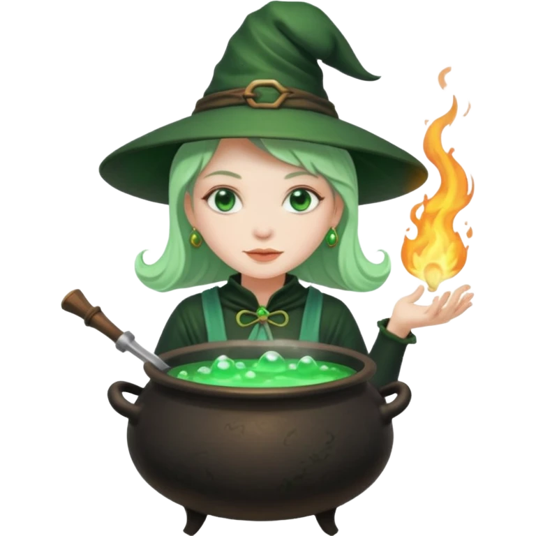 green witch cooking potion emoji