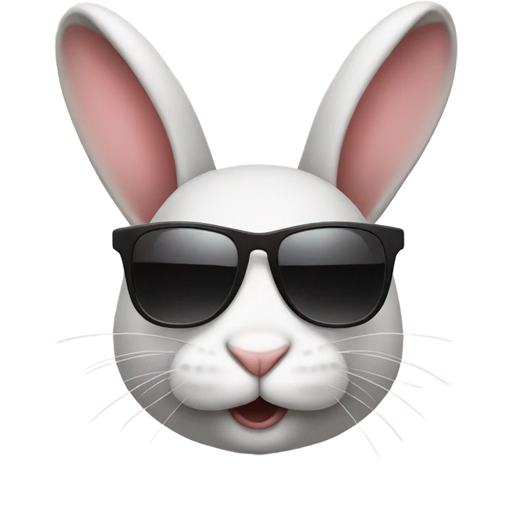 Bunny with sunglasses emoji