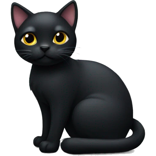A black cat  emoji