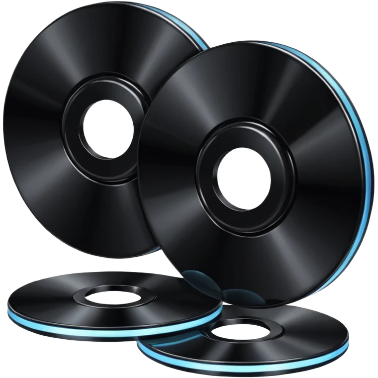 two black computer disk emoji