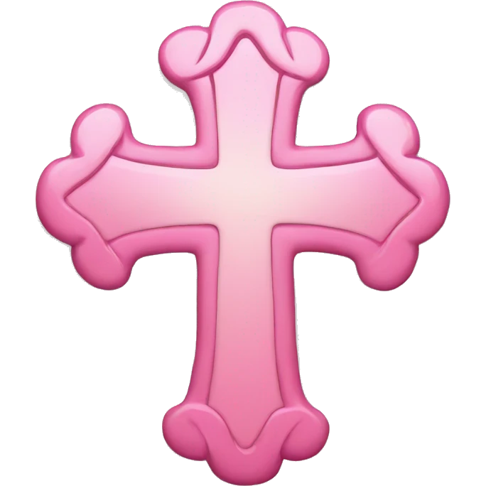 Pretty pink cross emoji