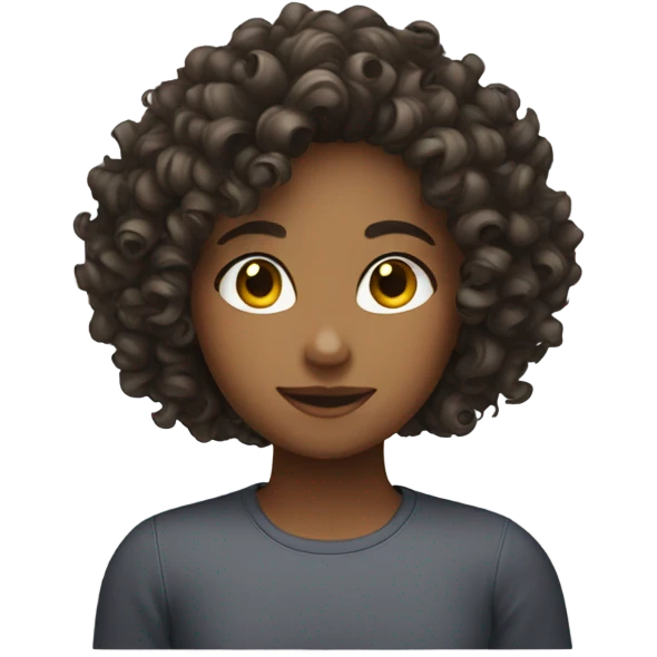 Curly hair girl emoji