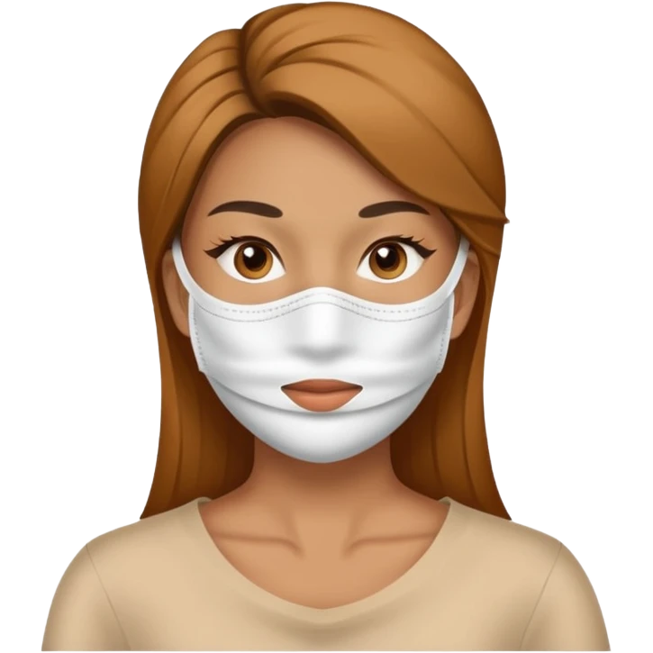 women beauty facial paper mask emoji