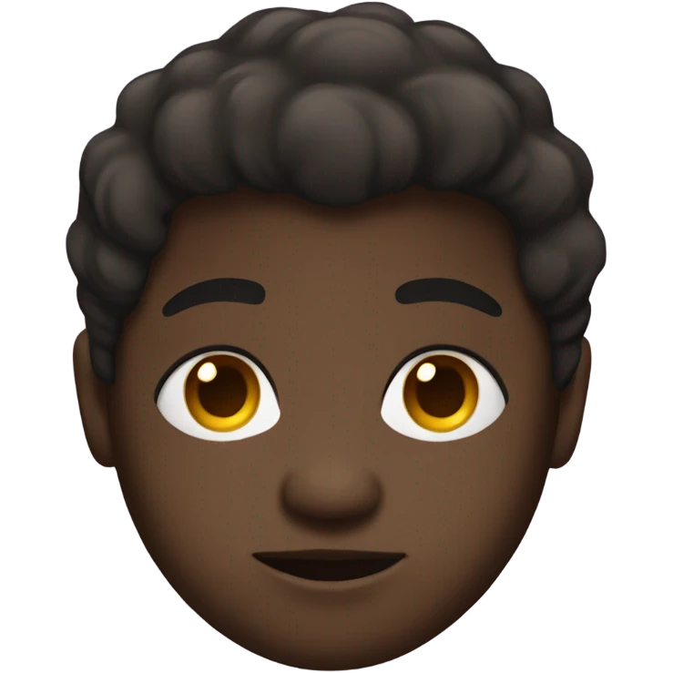chubby darkskin boy cross eyed emoji
