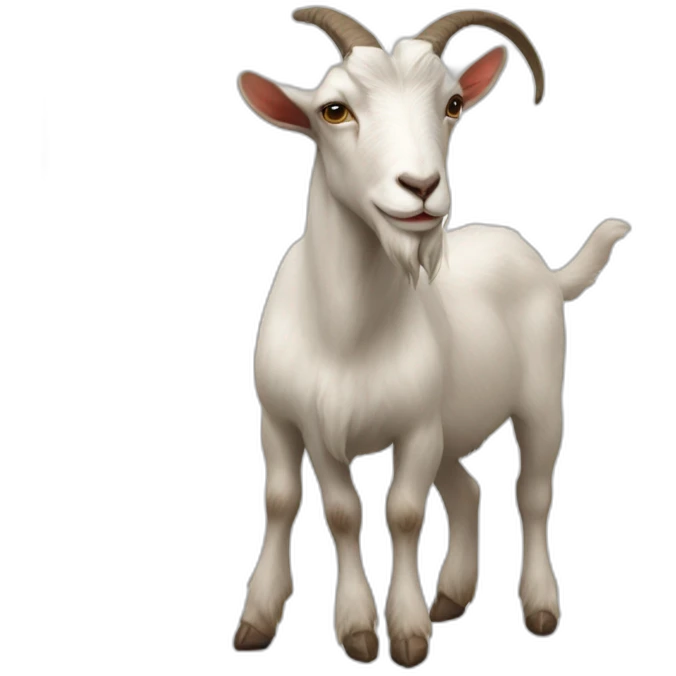 A goat in a human body  emoji