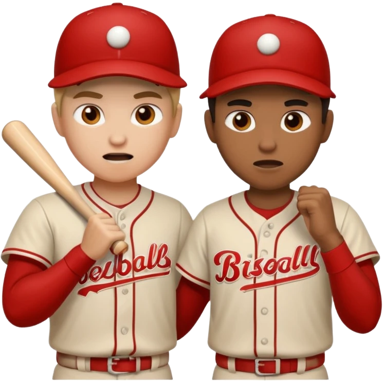 dos basebeall playr a golpes emoji