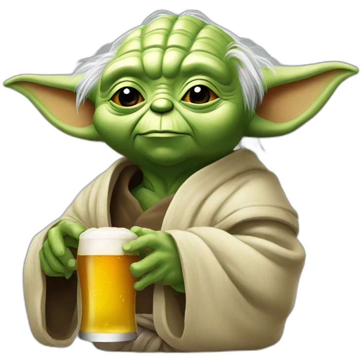 Yoda qui boit une bière emoji